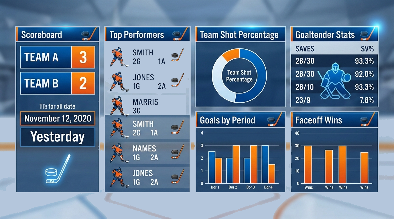 sffarehockey Statistics Yesterday